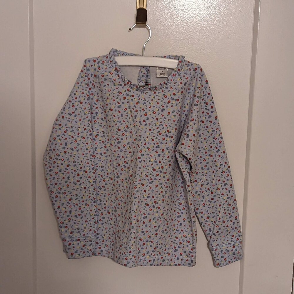 The Beaufort Bonnet Company - long sleeve shirt floral pattern - size 8